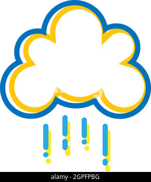 Rainy cloud logo icon concept Stock Vector