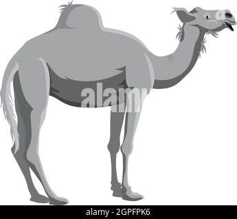 Camel icon, gray monochrome style Stock Vector