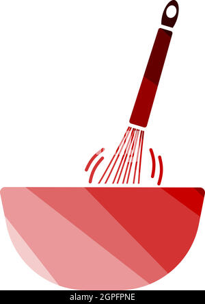 Corolla Mixing In Bowl Icon Stock Vector
