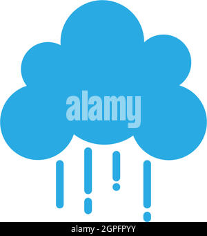 Rainy cloud logo icon concept Stock Vector