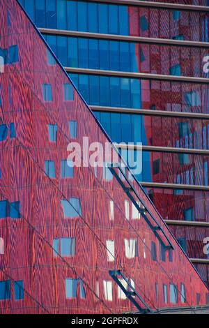 Details. Hotel Porta Fira by Toyo Ito, L´Hospitalet de Llobregat, Barcelona province, Catalonia, Spain Stock Photo