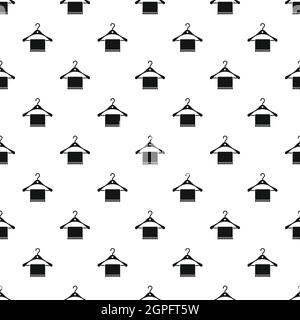 Scarf on coat hanger pattern, simple style Stock Vector