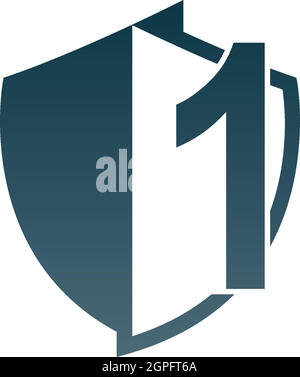 Shield logo icon with number 7 beside design vector Stock Vector Image ...