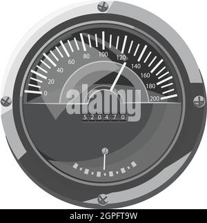 Large round speedometer icon, cartoon style Stock Vector Image & Art ...