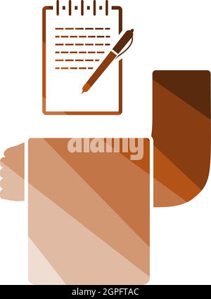Waiter Take Oder Icon Stock Vector
