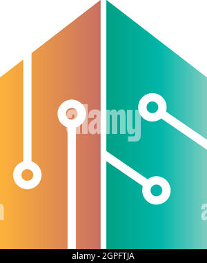 Smart Home logo icon design concept illustration template Stock Vector