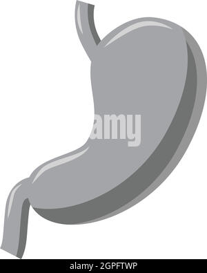 Stomach icon, gray monochrome style Stock Vector