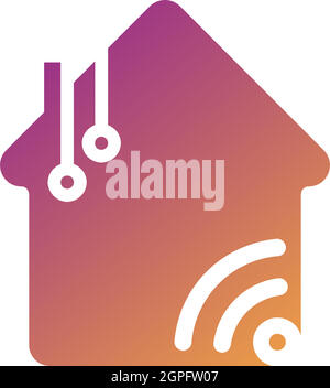 Smart Home logo icon design concept illustration template Stock Vector