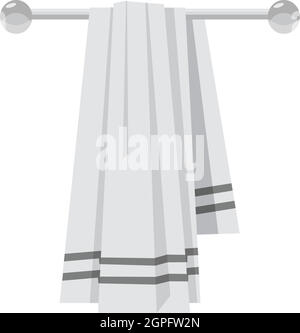 Towel on a hanger icon, gray monochrome style Stock Vector