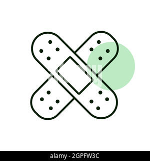 Adhesive plaster vector icon. Medical sign Stock Vector