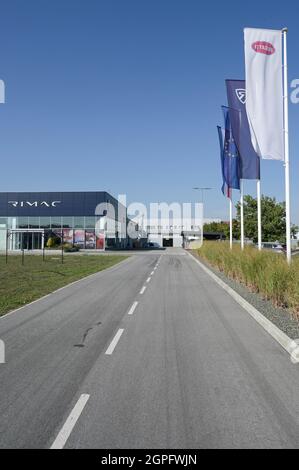 CROATIA, Sveta Nedelja near Zagreb, Rimac Automobili HQ, Showroom / KROATIEN, Sveta Nedelja bei Zagreb , Rimac Automobili HQ, Joint Venture Bugatti Rimac Stock Photo