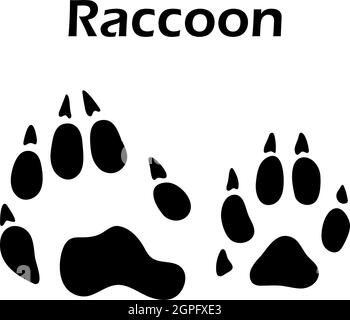 Raccoon Footprint Stock Vector