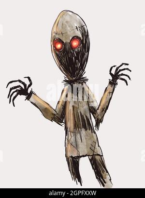 evil scarecrow sketch