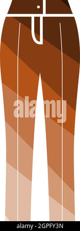 Business Woman Trousers Icon Stock Vector