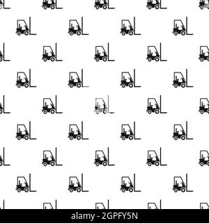 Stacker loader pattern, simple style Stock Vector
