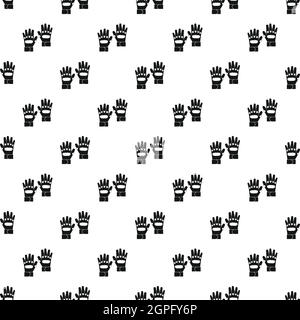 Paintball gloves pattern, simple style Stock Vector