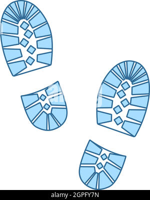 Boot Print Icon Stock Vector