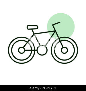 Bicycle vector icon. Camping sign Stock Vector