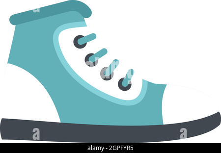 Boot icon, flat style Stock Vector