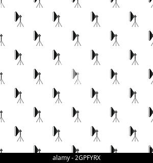 Studio light bulb in softbox pattern, simple style Stock Vector