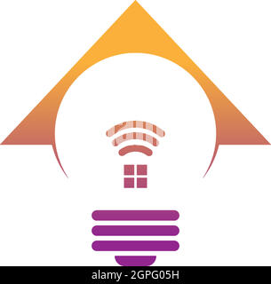 Smart Home logo icon design concept illustration template Stock Vector