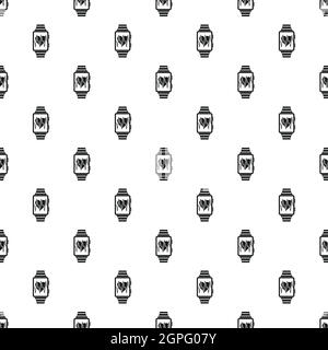 Smartwatch pattern, simple style Stock Vector
