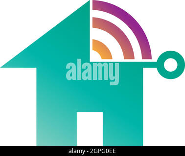 Smart Home logo icon design concept illustration template Stock Vector