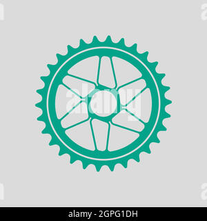Bike Gear Star Icon Stock Vector