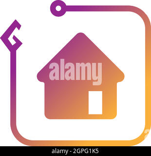 Smart Home logo icon design concept illustration template Stock Vector