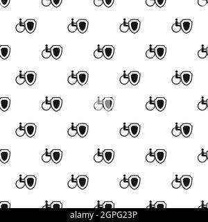 Insurance disabled pattern, simple style Stock Vector