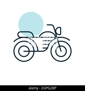 Motorcycle flat vector icon design isolated Stock Vector