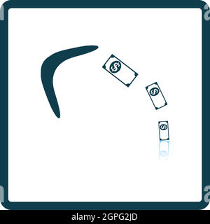 Cashback Boomerang Icon Stock Vector