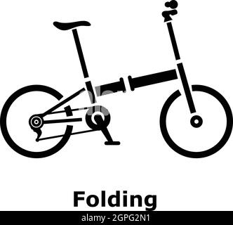 Folding bike icon, simple style Stock Vector