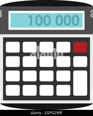 Calculator icon, flat style Stock Vector