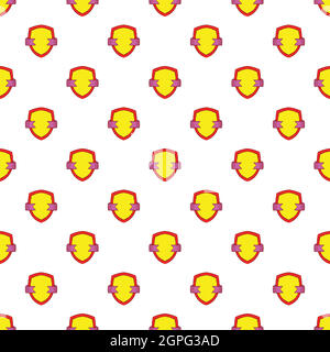 Shield of quality pattern, cartoon style Stock Vector