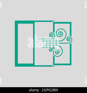 Window ventilation icon green vector Stock Vector Image & Art - Alamy