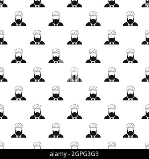 Muslim man pattern, simple style Stock Vector