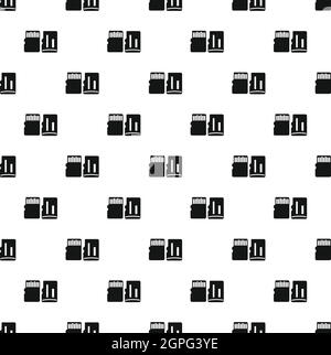 SD memory cards pattern, simple style Stock Vector