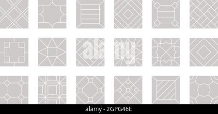 Floor seamless. Tiles design for parquet laminate vector pattern floor collection Stock Vector