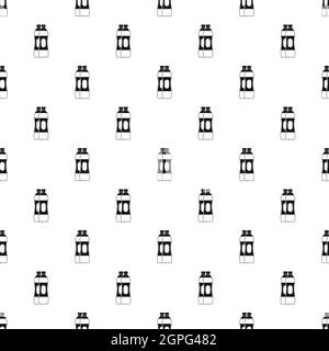 Two plastic bottles pattern, simple style Stock Vector