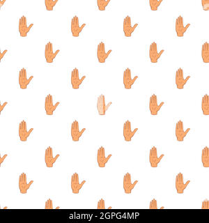 Open palm pattern, cartoon style Stock Vector