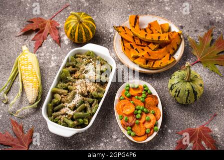 Thanksgiving Day traditional festive food Stock Photo
