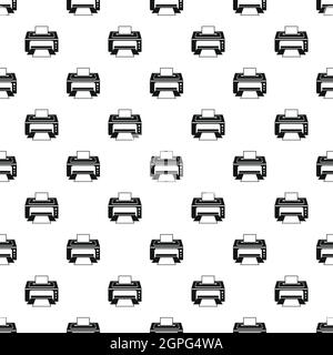 Printer pattern, simple style Stock Vector