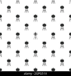 Barbecue pattern, simple style Stock Vector