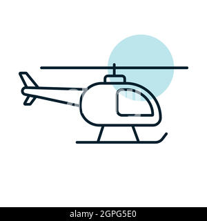 Helicopter flat vector icon design isolated Stock Vector