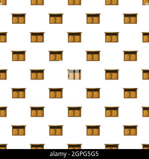 Bedside table pattern, cartoon style Stock Vector