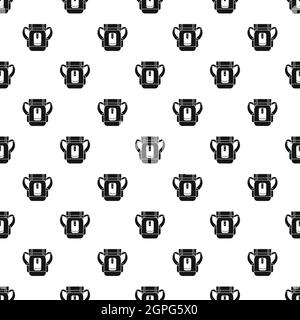 Tourist backpack pattern, simple style Stock Vector