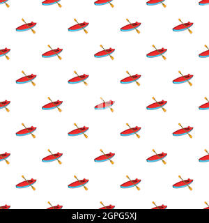 Kayak pattern, cartoon style Stock Vector