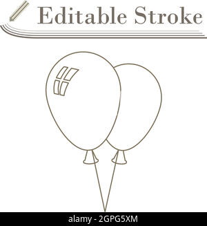 Two Balloons Icon Stock Vector