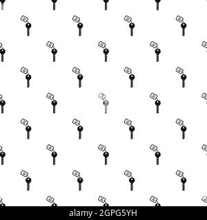 Hotel key pattern, simple style Stock Vector